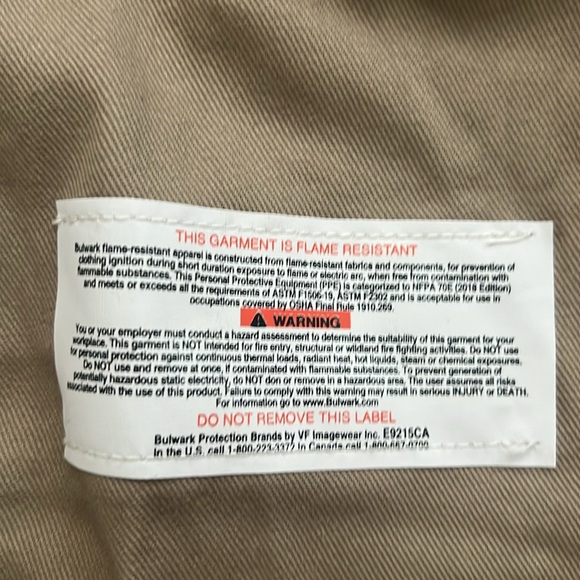 Brand new without tags. Bulwark FR Cat2 2112 button down shirts. - Picture 2 of 4